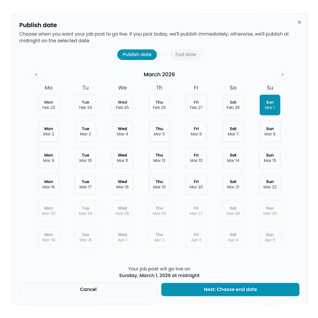 Job post scheduling and analytics